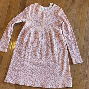 New GAP Pink Leopard Print Kids Waffle Dress